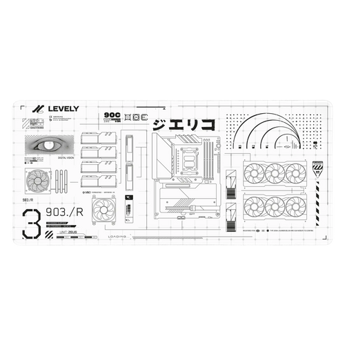 Tech Print Wit Muismat